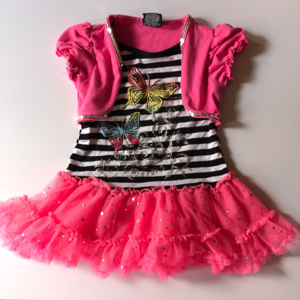 Baby girl dress with tutu skirt
